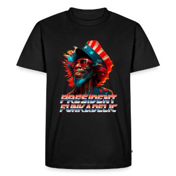 Président afro-man Funkadelic - T-shirt Premium bio Homme - noir - Devant - Nico (187cm)