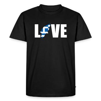 Rhodes Carte Île grecque Cadeau de Noël - T-shirt Premium bio Homme - noir - Devant - Nico (187cm)