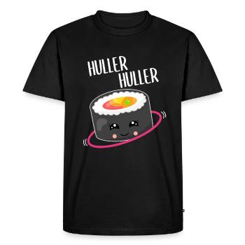 Kawaii Sushi Hulahooping Gift - Men's Premium Organic T-Shirt - black - Front - Nico (187cm)