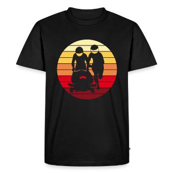 Bobsleigh Bobsleigh Retro Gift - Men's Premium Organic T-Shirt - black - Front - Nico (187cm)