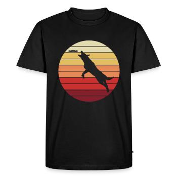 Chien de dressage de chien dresseur de chien Retro Cadeau - T-shirt Premium bio Homme - noir - Devant - Nico (187cm)