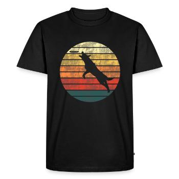 Chien de dressage de chien dresseur de chien Retro Cadeau - T-shirt Premium bio Homme - noir - Devant - Nico (187cm)