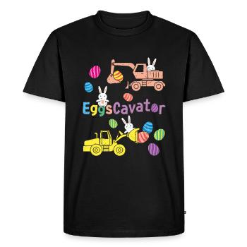 Easter For Boys Toddlers Eggs Cavator Funny - Men's Premium Organic T-Shirt - black - Front - Nico (187cm)