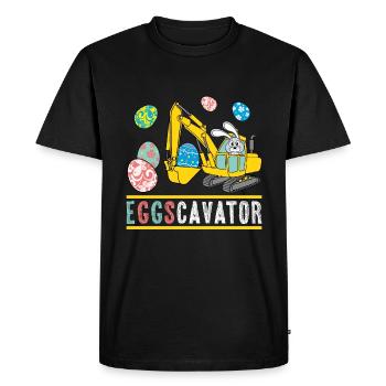 Oeufs Cavator Pâques pour garçons Enfants Tout-petits Bunny - T-shirt Premium bio Homme - noir - Devant - Nico (187cm)