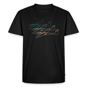 Planeur Planeur Pilote Avion Cadeau - T-shirt Premium bio Homme - noir - Devant - Nico (187cm)