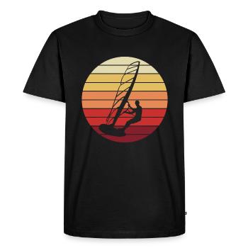 Planche à voile Sports nautiques Planche de surf Surfer Retro - T-shirt Premium bio Homme - noir - Devant - Nico (187cm)
