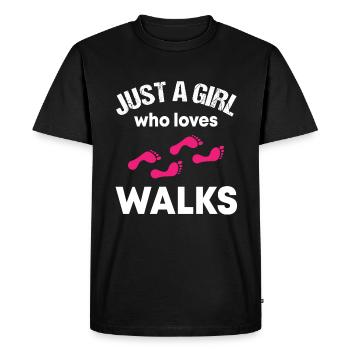 Cadeau d’amant de promenade simple - T-shirt Premium bio Homme - noir - Devant - Nico (187cm)
