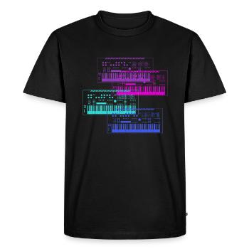 Synthesizer Collection Music Design - Men's Premium Organic T-Shirt - black - Front - Nico (187cm)