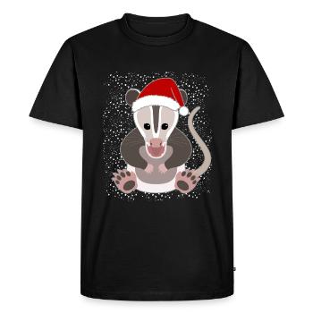 Sweet Christmas Dax Snowflakes Festive - Men's Premium Organic T-Shirt - black - Front - Nico (187cm)