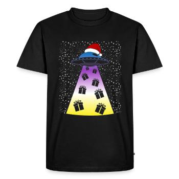 Ovni Noël cadeaux faisceau cadeau - T-shirt Premium bio Homme - noir - Devant - Nico (187cm)