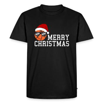 Basket-ball, Voeux de Noël, Magie athlétique - T-shirt Premium bio Homme - noir - Devant - Nico (187cm)