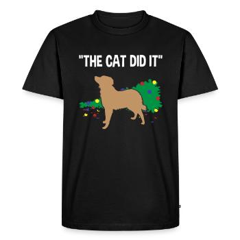 Chaos Dog Arbre de Noël Automne Fun - T-shirt Premium bio Homme - noir - Devant - Nico (187cm)