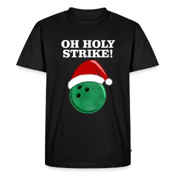 Oh Holy Strike Bowling cadeau de Noël - T-shirt Premium bio Homme - noir - Devant - Nico (187cm)