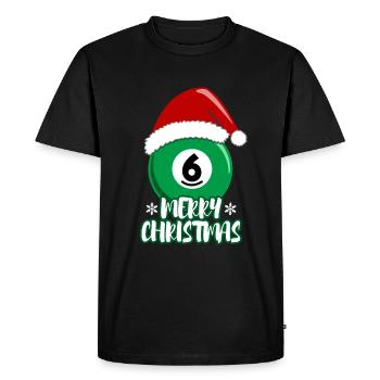 Boule de billard de Noël n ° 6 cadeau - T-shirt Premium bio Homme - noir - Devant - Nico (187cm)