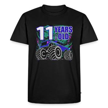 Monster Truck Hero 11th Birthday - Men's Premium Organic T-Shirt - black - Front - Nico (187cm)