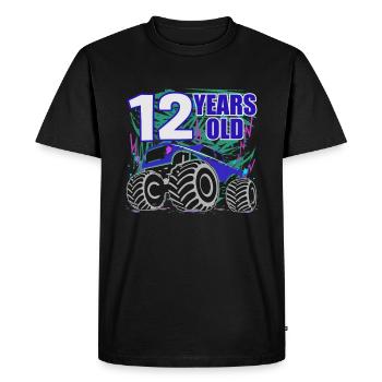 12 ans de Monster Truck Party - T-shirt Premium bio Homme - noir - Devant - Nico (187cm)