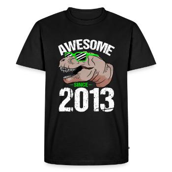 Force élémentaire du T-Rex depuis 2013 Anniversaire - T-shirt Premium bio Homme - noir - Devant - Nico (187cm)