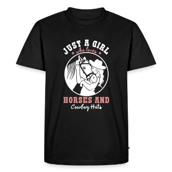 L’amour des chevaux - un mode de vie - T-shirt Premium bio Homme - noir - Devant - Nico (187cm)