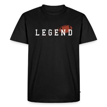 Legendary Football Star Flight - Men's Premium Organic T-Shirt - black - Front - Nico (187cm)