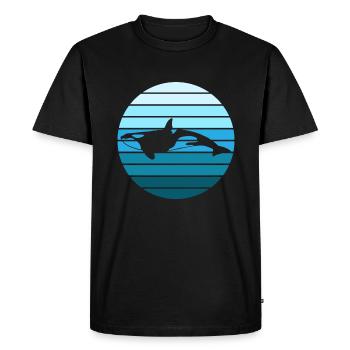 Oceanic Killer Whale Rest - Men's Premium Organic T-Shirt - black - Front - Nico (187cm)