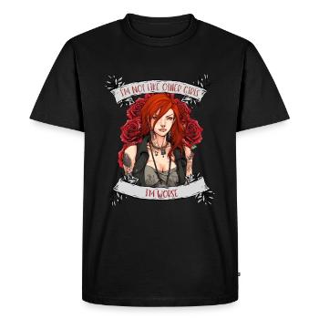 Je ne suis pas comme les autres femmes, je suis pire - T-shirt Premium bio Homme - noir - Devant - Nico (187cm)