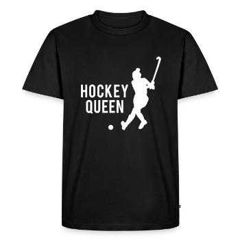 Reine du hockey sur glace - Force sur glace - T-shirt Premium bio Homme - noir - Devant - Nico (187cm)