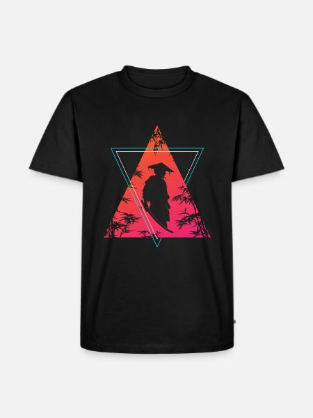 Neon Samurai Moderner Krieger Geist - Männer Premium Bio T-Shirt - Schwarz