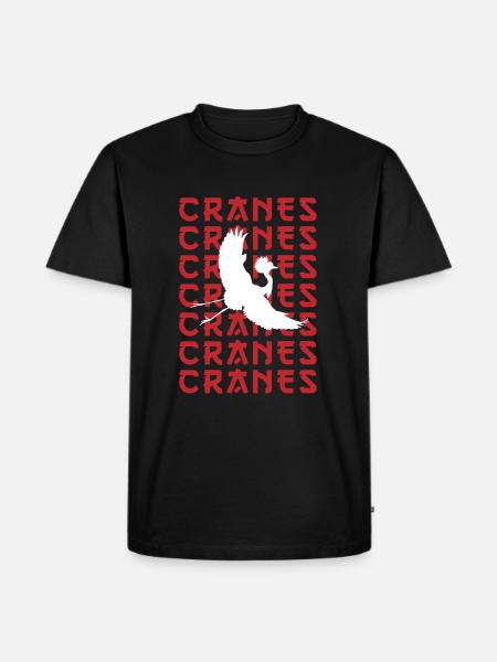 CRANES Stylish Bird Silhouette - Men's Premium Organic T-Shirt - black