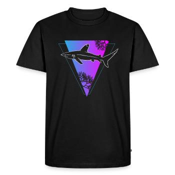 Deep Sea Triangle requin mysticisme cadeau - T-shirt Premium bio Homme - noir - Devant - Nico (187cm)