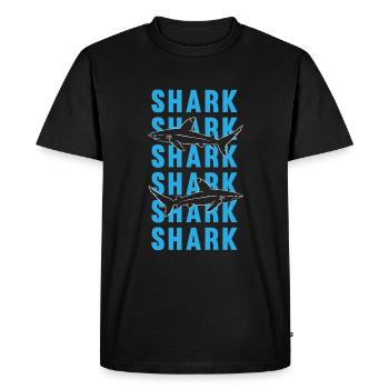 Mysterious Shark Ocean King Gift - Men's Premium Organic T-Shirt - black - Front - Nico (187cm)