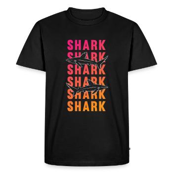 Fier requin mer Deep Explorer cadeau - T-shirt Premium bio Homme - noir - Devant - Nico (187cm)