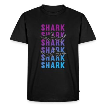 Fier requin mer Deep Explorer cadeau - T-shirt Premium bio Homme - noir - Devant - Nico (187cm)