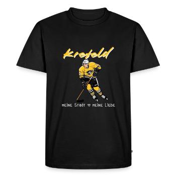 Krefeld - Ma ville mon amour Hockey sur glace - T-shirt Premium bio Homme - noir - Devant - Nico (187cm)