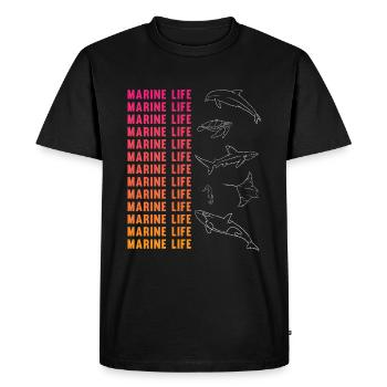 Oceanic Diversity Marine Life Conservation - Men's Premium Organic T-Shirt - black - Front - Nico (187cm)