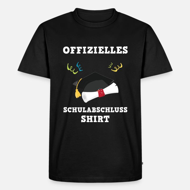 Abschluss Hut Feier Erfolg Geschenk - Männer Premium Bio T-Shirt - Schwarz