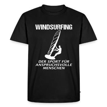 Planche à voile exigeante - T-shirt Premium bio Homme - noir - Devant - Nico (187cm)
