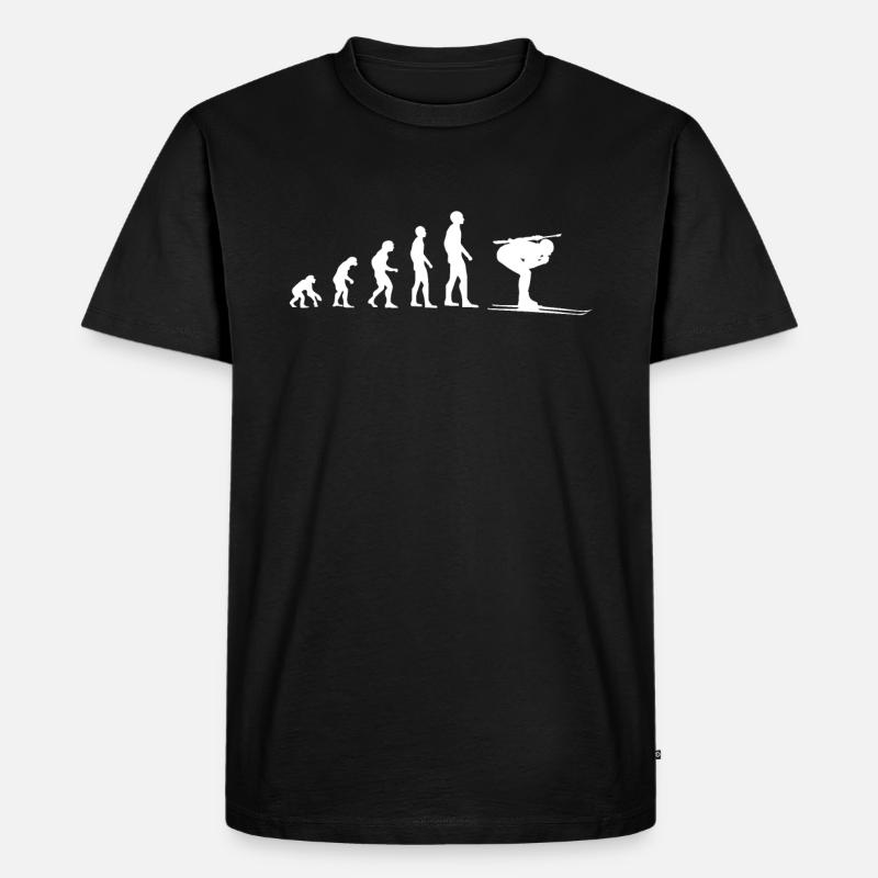 Athlète de biathlon Evolution - T-shirt Premium bio Homme - noir