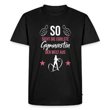 Gymnast Elite - The Coolest - Men's Premium Organic T-Shirt - black - Front - Nico (187cm)