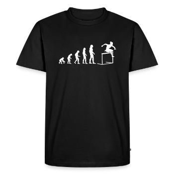 Évolution vers coureur de steeple-chase - T-shirt Premium bio Homme - noir - Devant - Nico (187cm)