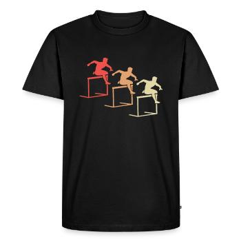 Colorful Obstacle Course Action Gift - Men's Premium Organic T-Shirt - black - Front - Nico (187cm)