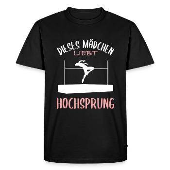 Fille Aime La Passion Du Saut En Hauteur - T-shirt Premium bio Homme - noir - Devant - Nico (187cm)