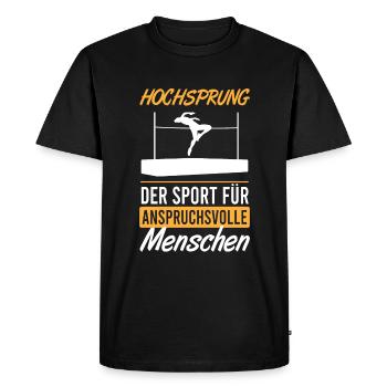Saut en hauteur Elite Sports Cadeau - T-shirt Premium bio Homme - noir - Devant - Nico (187cm)