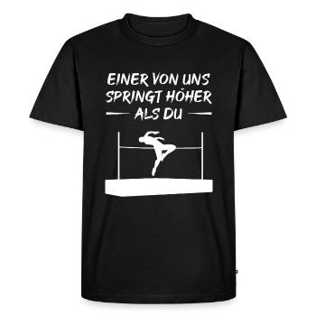 Notre rebond surpasse le vôtre - T-shirt Premium bio Homme - noir - Devant - Nico (187cm)