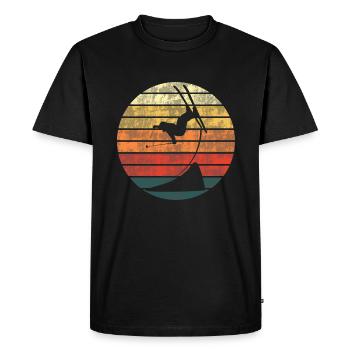 Freestyle skis in the sunset - Men's Premium Organic T-Shirt - black - Front - Nico (187cm)