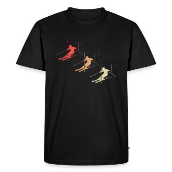 Championnat de slalom - T-shirt Premium bio Homme - noir - Devant - Nico (187cm)
