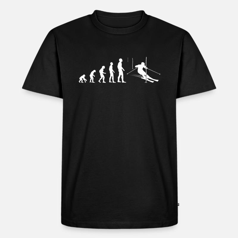 Pisten-Evolution Geschenk - Männer Premium Bio T-Shirt - Schwarz