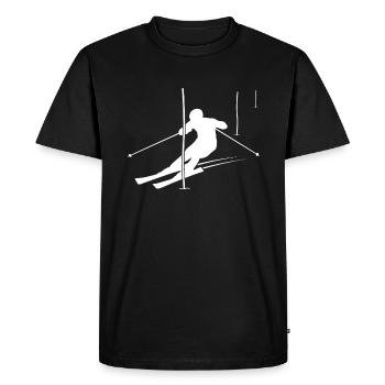 Slalom Champion Gift - Men's Premium Organic T-Shirt - black - Front - Nico (187cm)