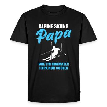 Alpine Ski Dad Gift - Men's Premium Organic T-Shirt - black - Front - Nico (187cm)