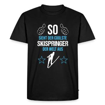 Top Ski Jumpers : les meilleurs du monde - T-shirt Premium bio Homme - noir - Devant - Nico (187cm)