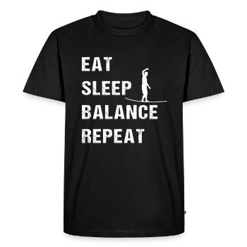 Maîtriser l’équilibre du quotidien - T-shirt Premium bio Homme - noir - Devant - Nico (187cm)